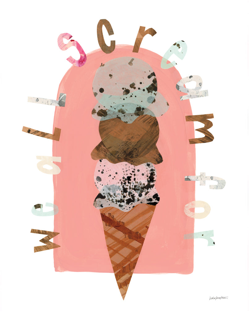 Reproduction of Ice Cream I by Haley Knighten - Wall Decor Art