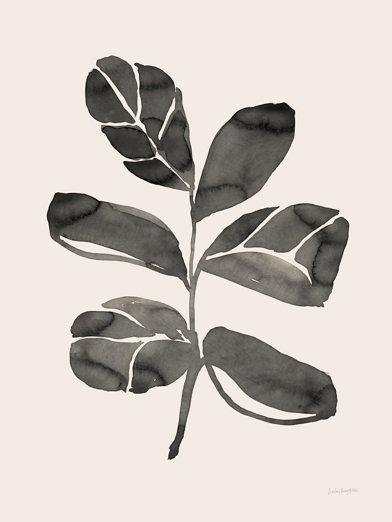 Reproduction of Fiddle Leaf IV Cream by Haley Knighten - Wall Decor Art