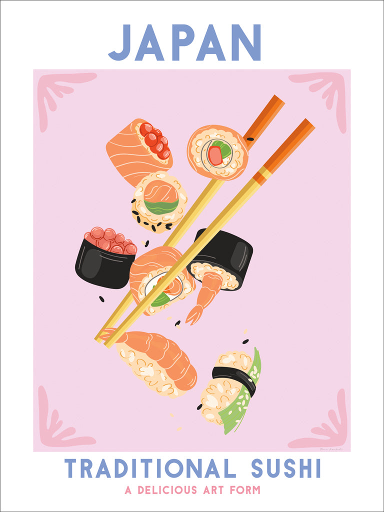 Reproduction of Food and Travel II by Omar Escalante - Wall Decor Art