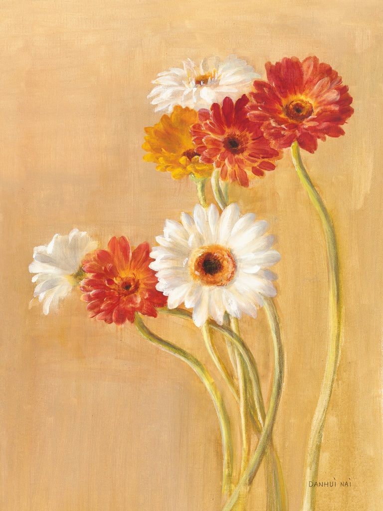 Reproduction of Dancing Gerberas by Danhui Nai - Wall Decor Art