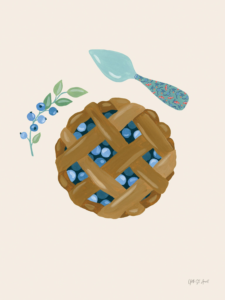 Reproduction of Baking with Blueberries III by Yvette St. Amant - Wall Decor Art