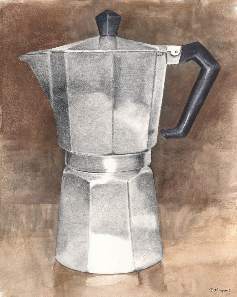 Reproduction of Coffee Pot II by Beth Grove - Wall Decor Art