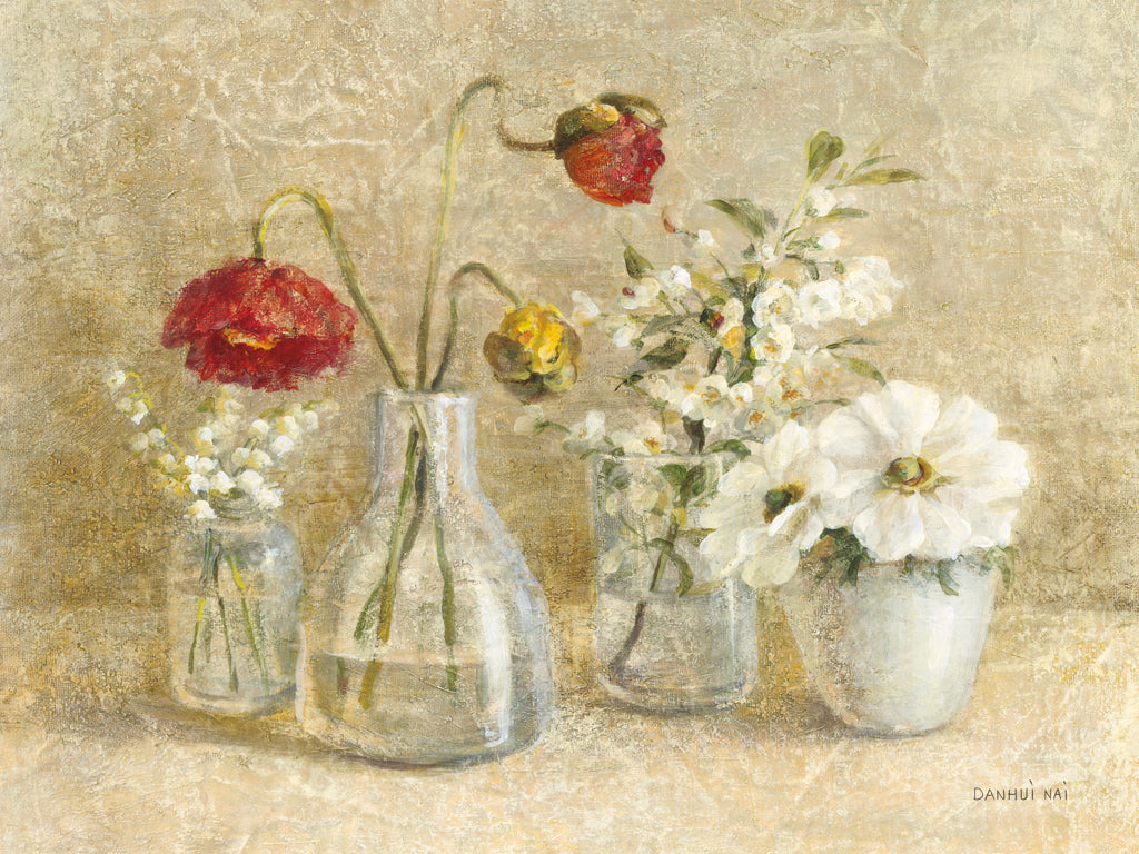 Reproduction of Spring Flowers in Vasesa by Danhui Nai - Wall Decor Art