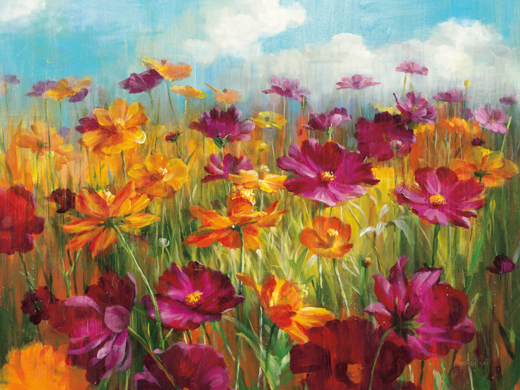 Reproduction of Cosmos in the Field Bright by Danhui Nai - Wall Decor Art