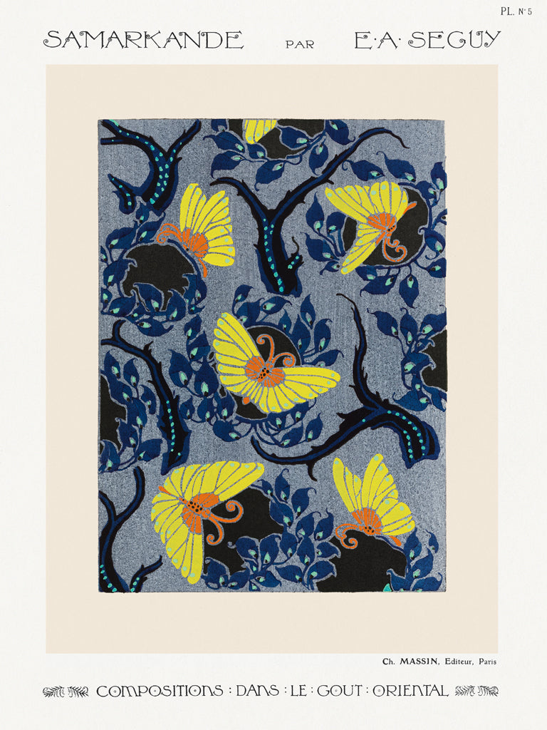 Reproduction of Vintage Pochoir Poster I by Public Domain - Wall Decor Art