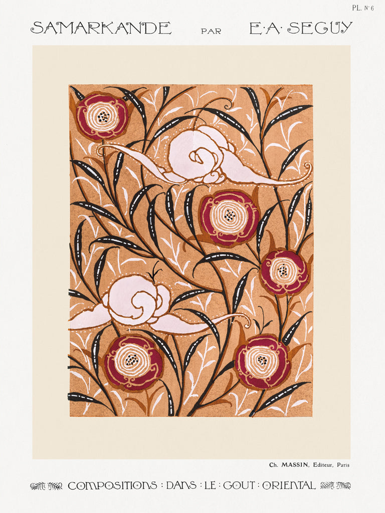 Reproduction of Vintage Pochoir Poster II by Public Domain - Wall Decor Art