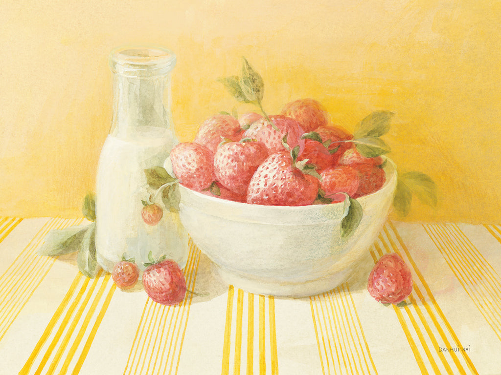 Reproduction of Strawberries and Cream by Danhui Nai - Wall Decor Art