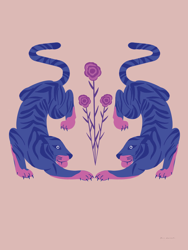 Reproduction of Big Cats II by Omar Escalante - Wall Decor Art