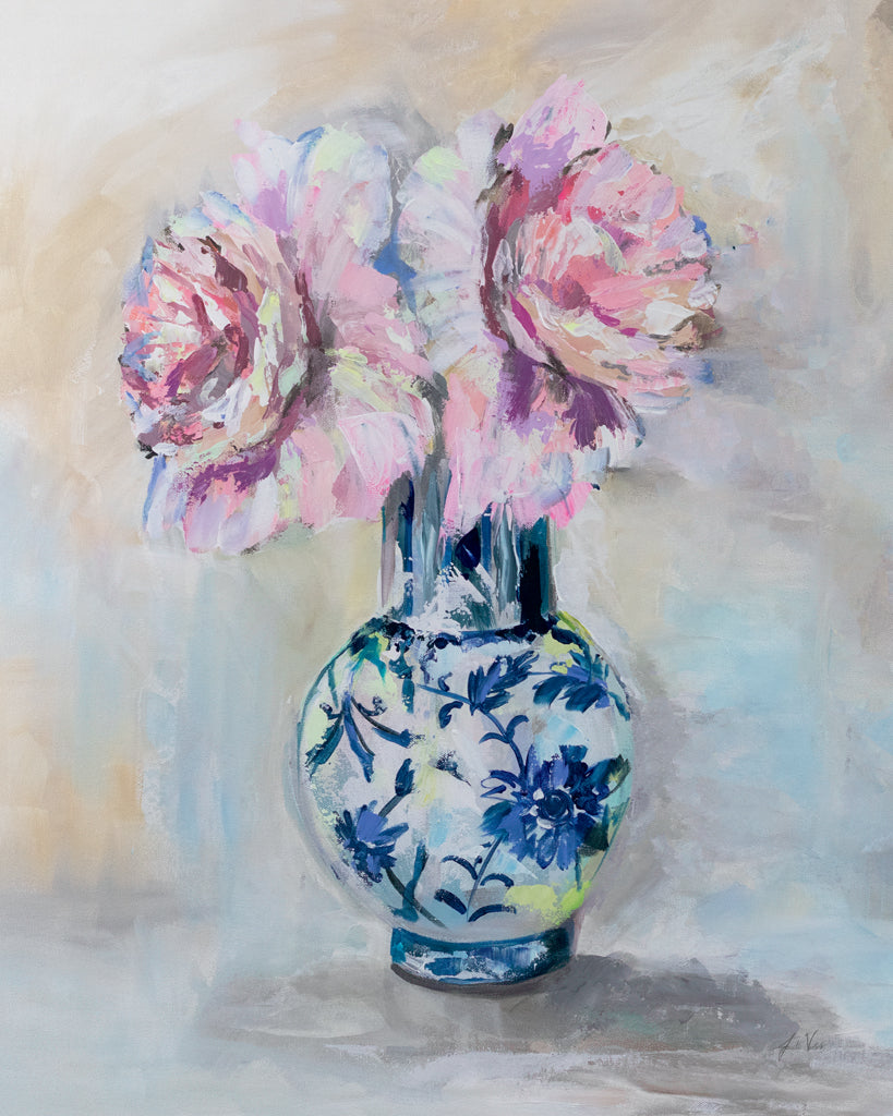 Reproduction of Peony Play v2 by Jeanette Vertentes - Wall Decor Art
