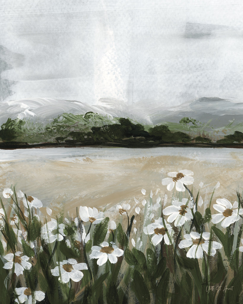 Reproduction of Wildflowers Among the Landscape Light by Yvette St. Amant - Wall Decor Art