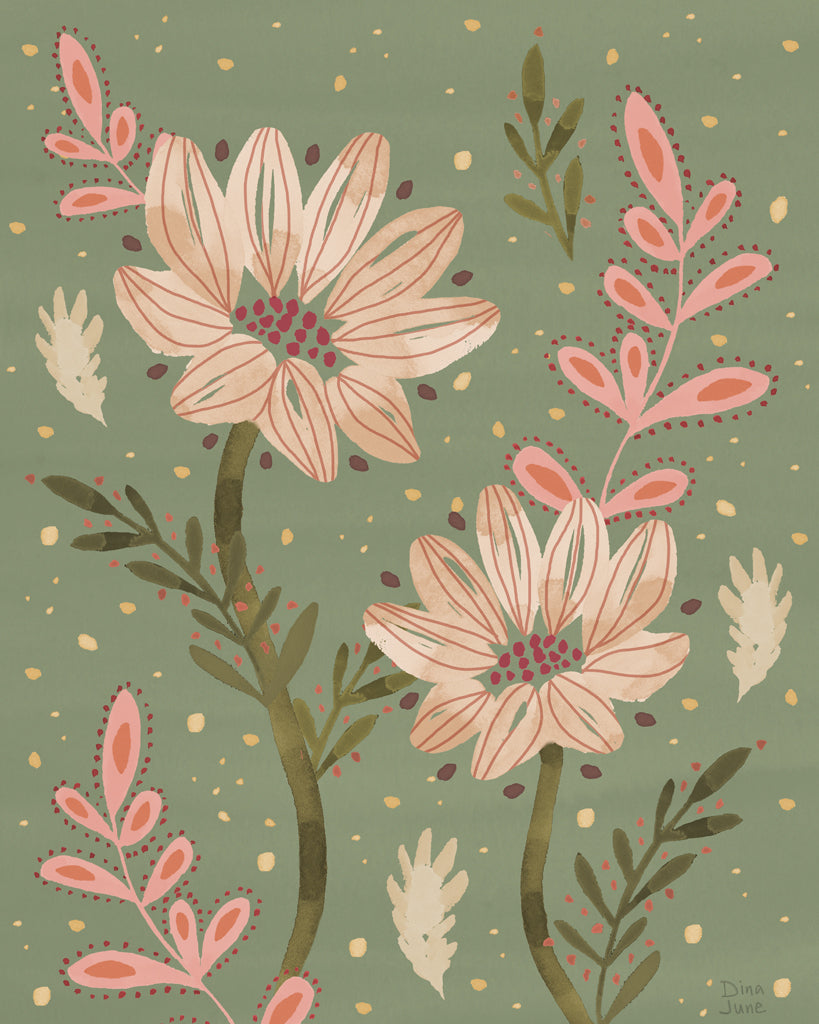 Reproduction of Floralscape X Neutral by Dina June - Wall Decor Art