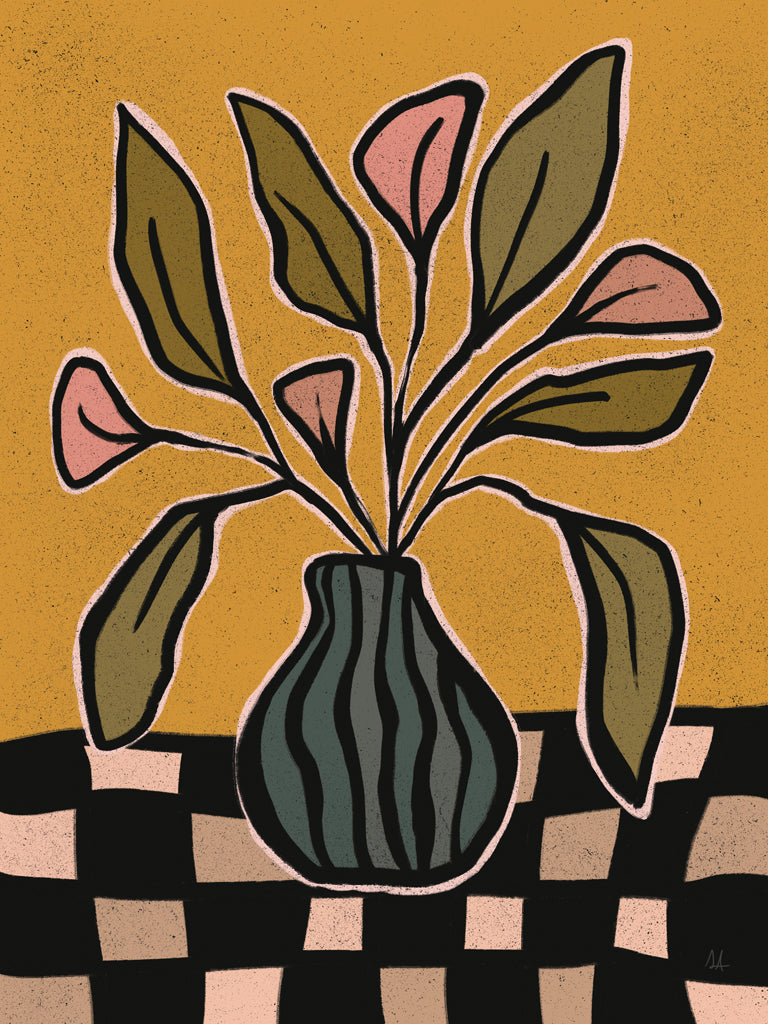 Reproduction of Checkerboard Floral II by Sarah Adams - Wall Decor Art