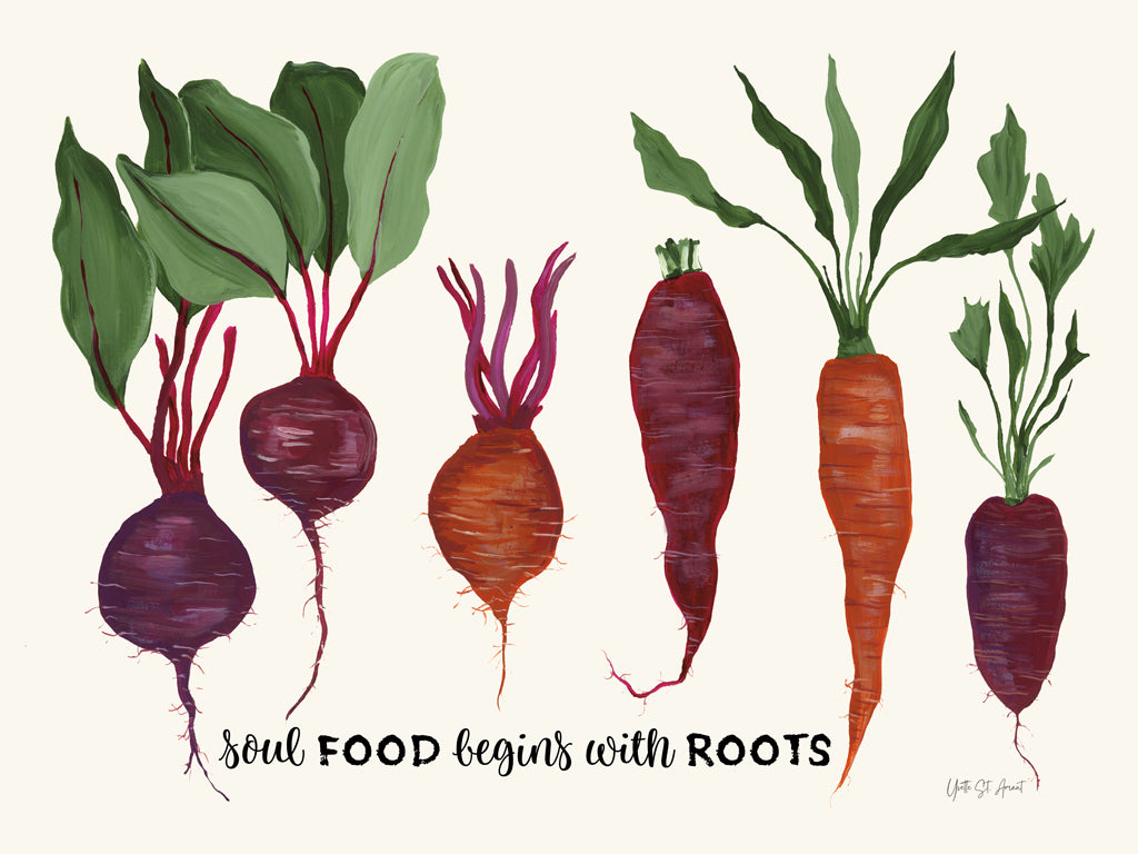 Reproduction of Soul Food Begins With Roots by Yvette St. Amant - Wall Decor Art