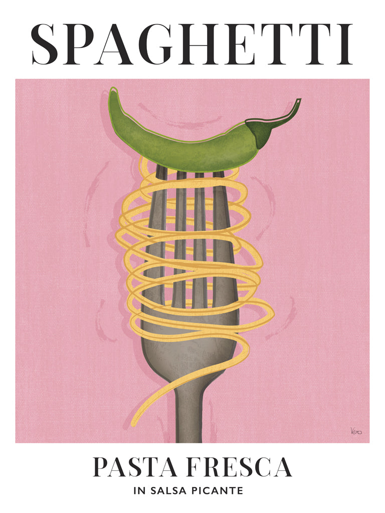 Reproduction of Pasta Fresca Spaghetti by Veronique Charron - Wall Decor Art