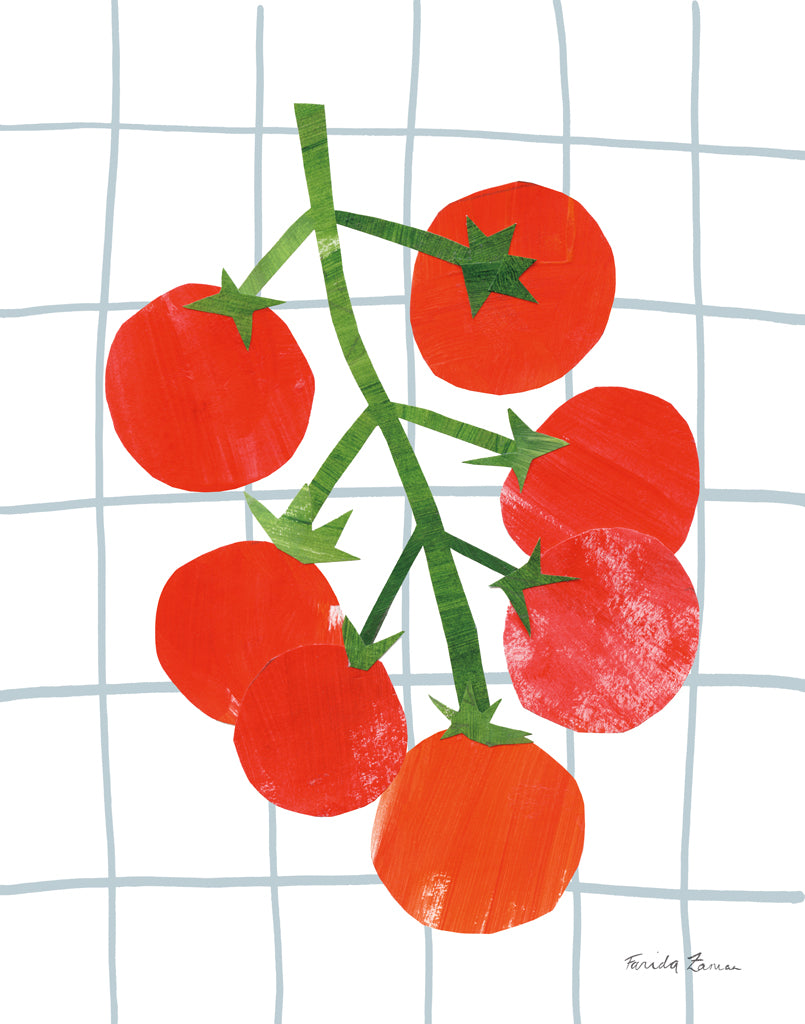 Reproduction of Fresh Tomatoes I by Farida Zaman - Wall Decor Art