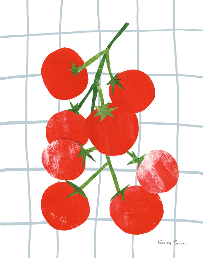 Reproduction of Fresh Tomatoes II by Farida Zaman - Wall Decor Art
