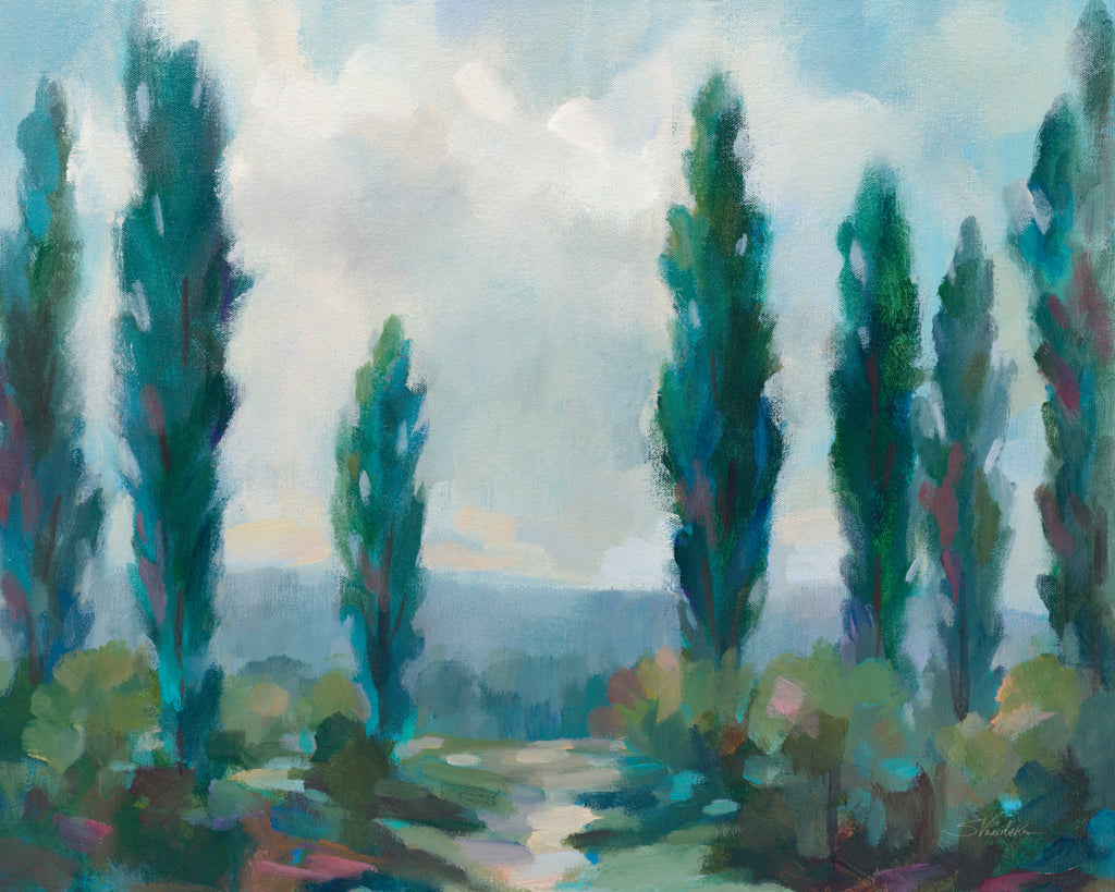 Reproduction of Majestic Poplars v2 Crop by Silvia Vassileva - Wall Decor Art