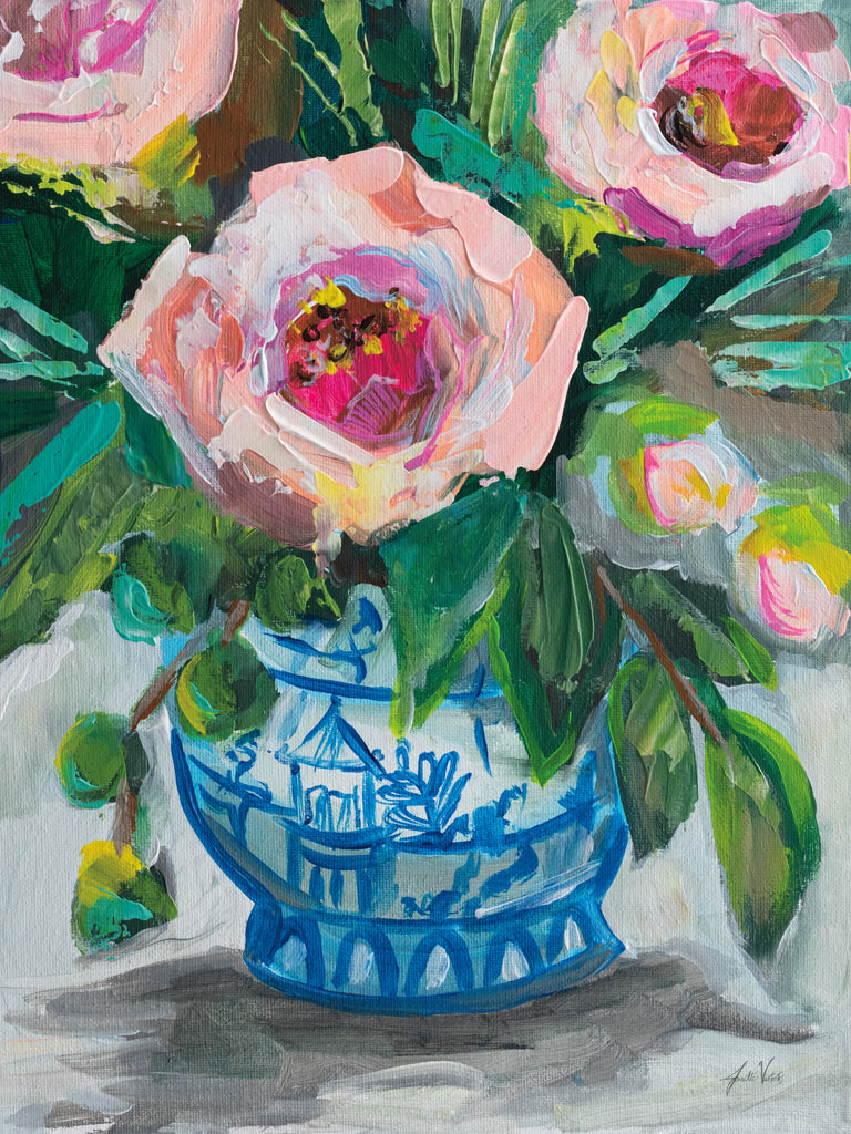 Reproduction of Feeling Rosy by Jeanette Vertentes - Wall Decor Art