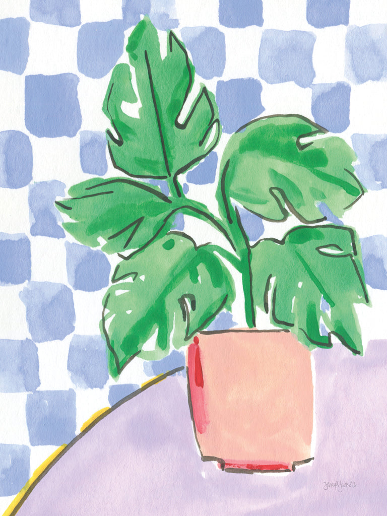 Reproduction of Checkered Palm by Jenaya Jackson - Wall Decor Art