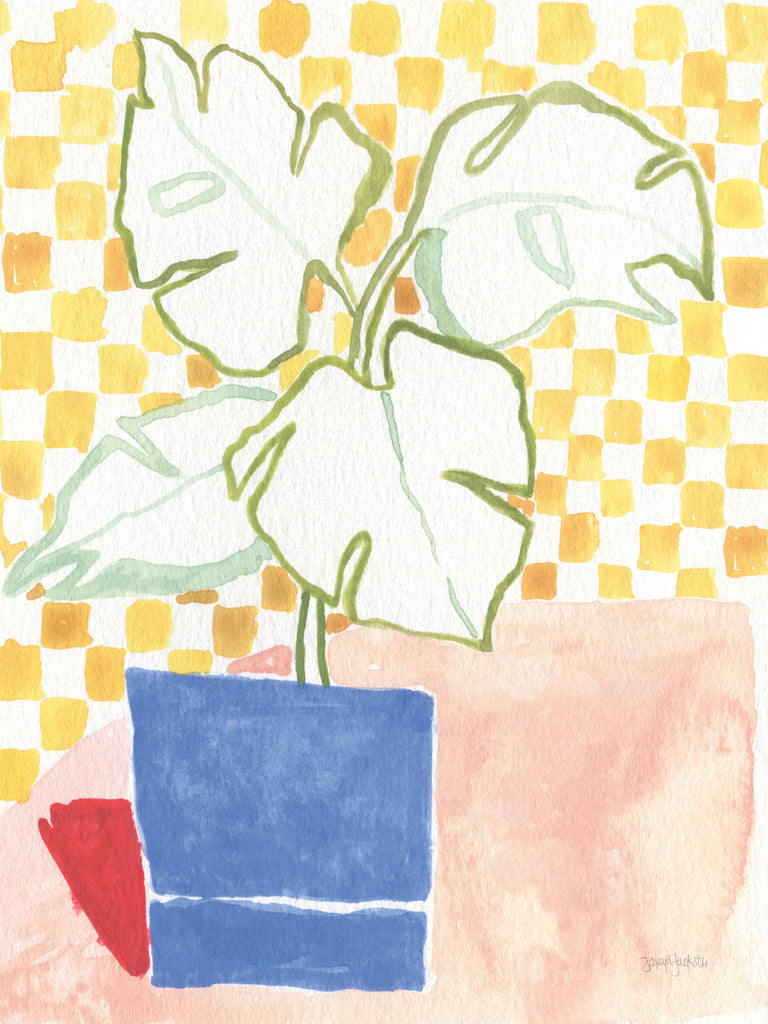 Reproduction of Happy Houseplant by Jenaya Jackson - Wall Decor Art