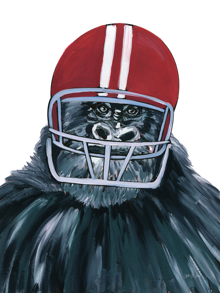 Reproduction of Football Gorilla by Yvette St. Amant - Wall Decor Art