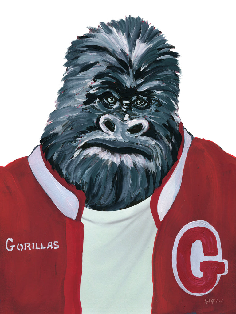 Reproduction of Letterman Gorilla by Yvette St. Amant - Wall Decor Art