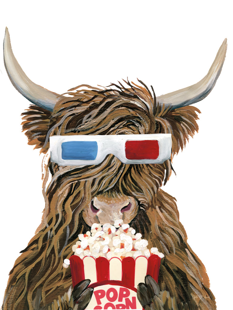 Reproduction of Movie Cow Popcorn by Yvette St. Amant - Wall Decor Art