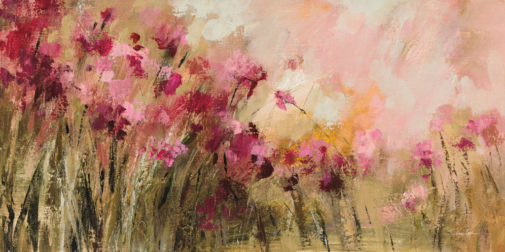 Reproduction of Wild Pink Flowers by Silvia Vassileva - Wall Decor Art