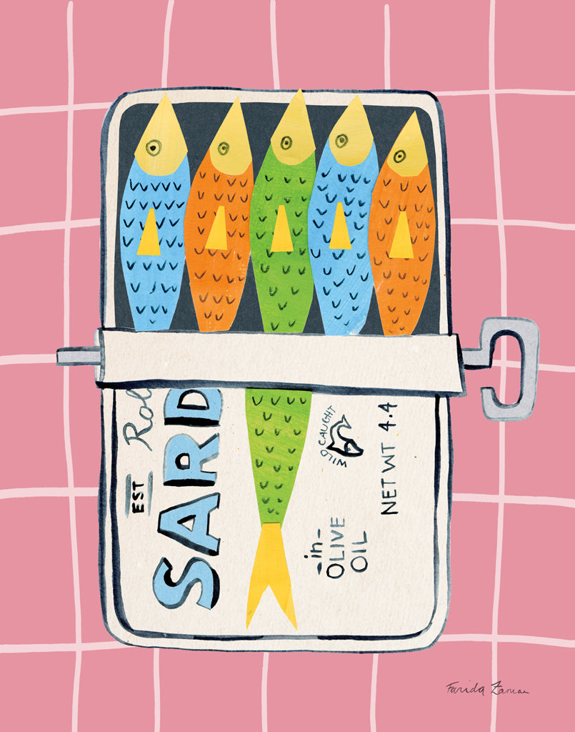 Reproduction of Sardine Tin I by Farida Zaman - Wall Decor Art