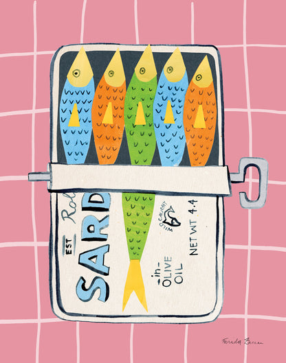 Reproduction of Sardine Tin I by Farida Zaman - Wall Decor Art