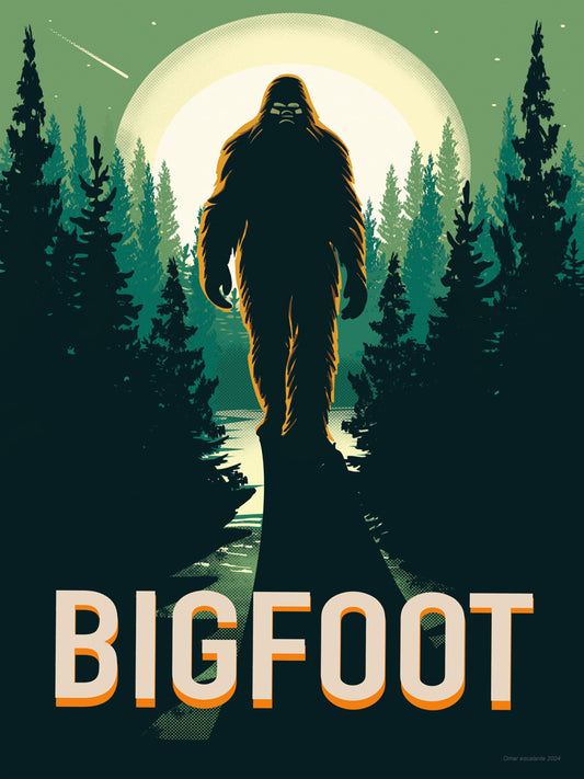 Reproduction of Bigfoot Movie Style by Omar Escalante - Wall Decor Art