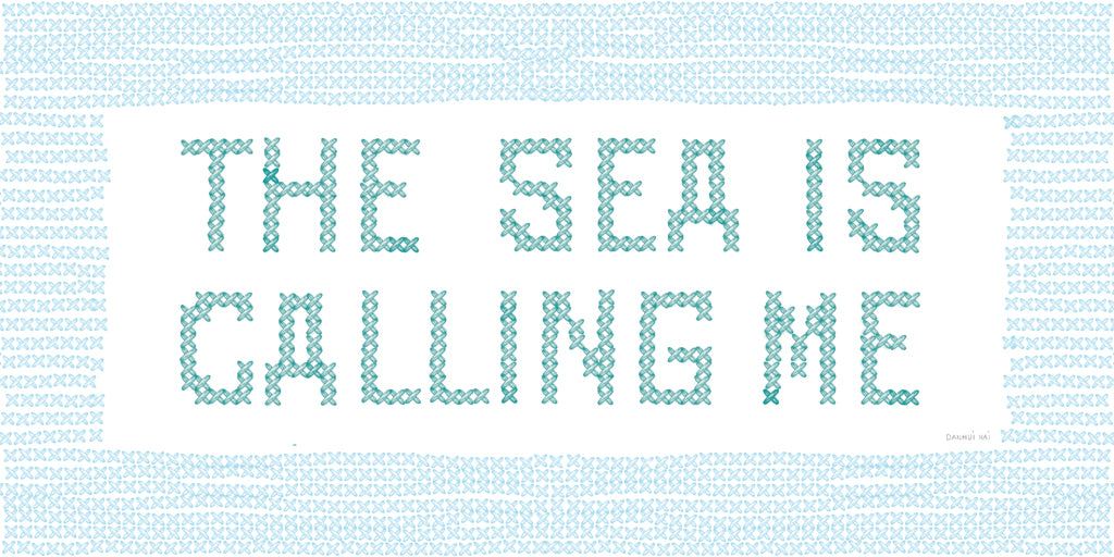 Reproduction of Cross Stitch Coast I by Danhui Nai - Wall Decor Art