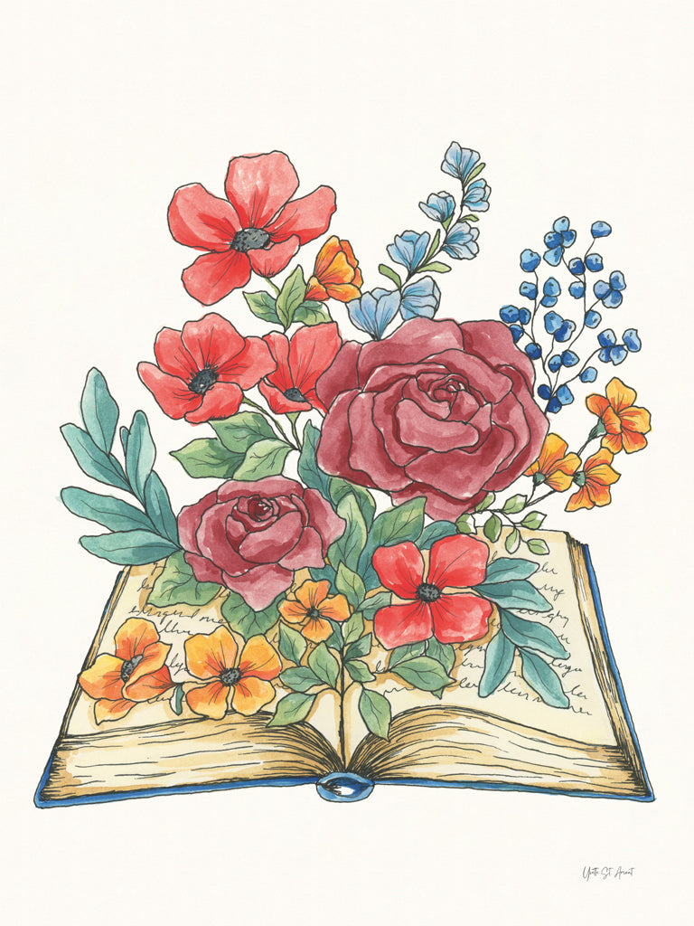 Reproduction of Blooming Book I by Yvette St. Amant - Wall Decor Art