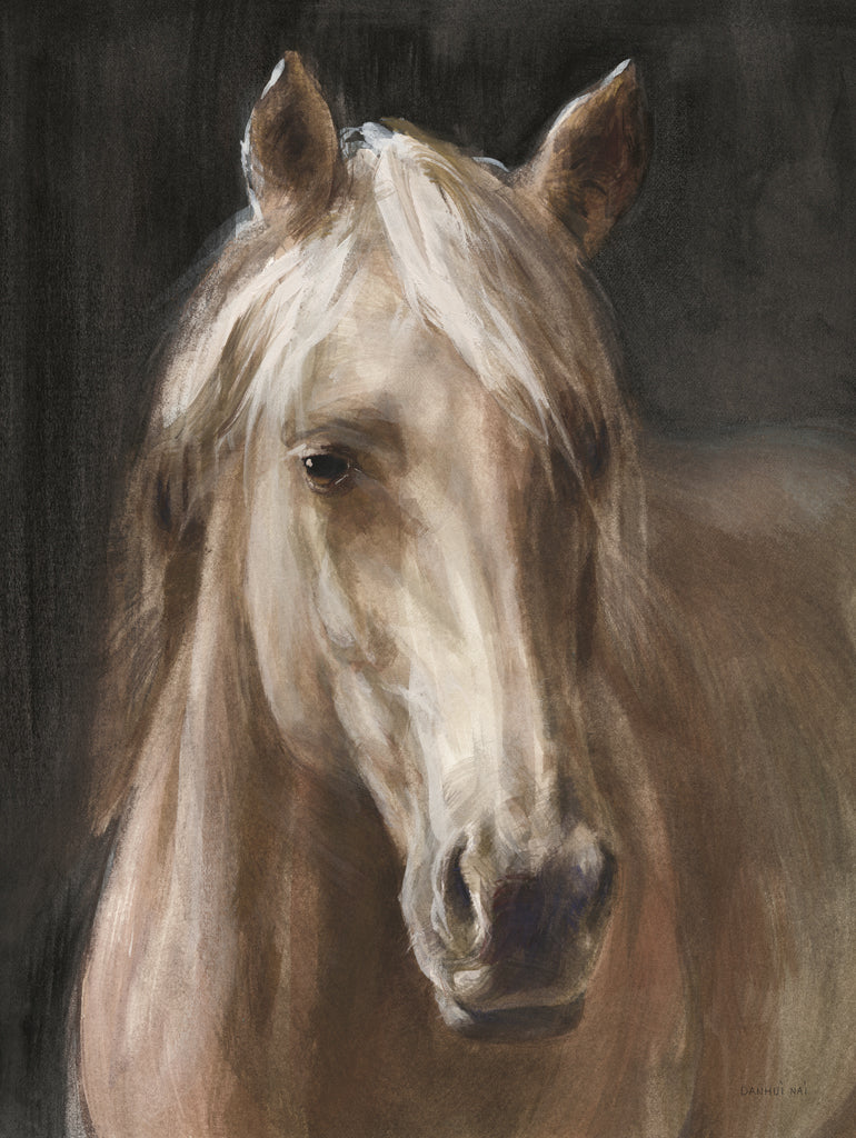 Reproduction of Brown Palomino on Black by Danhui Nai - Wall Decor Art