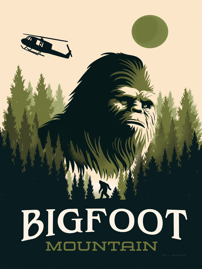 Reproduction of Bigfoot Mountain by Omar Escalante - Wall Decor Art