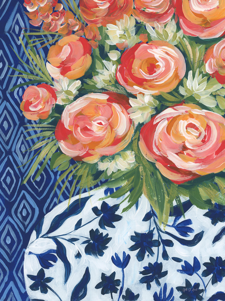 Reproduction of Mediterranean Blooms I by Yvette St. Amant - Wall Decor Art