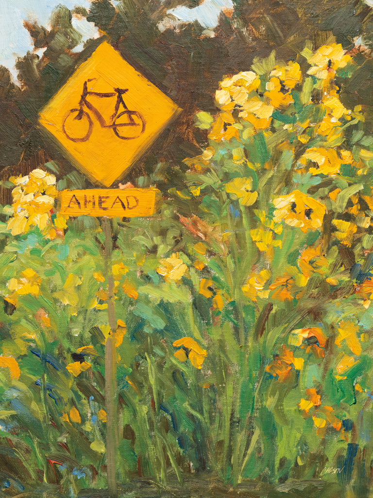 Reproduction of Bicycle Crossing by Carson Overstreet - Wall Decor Art