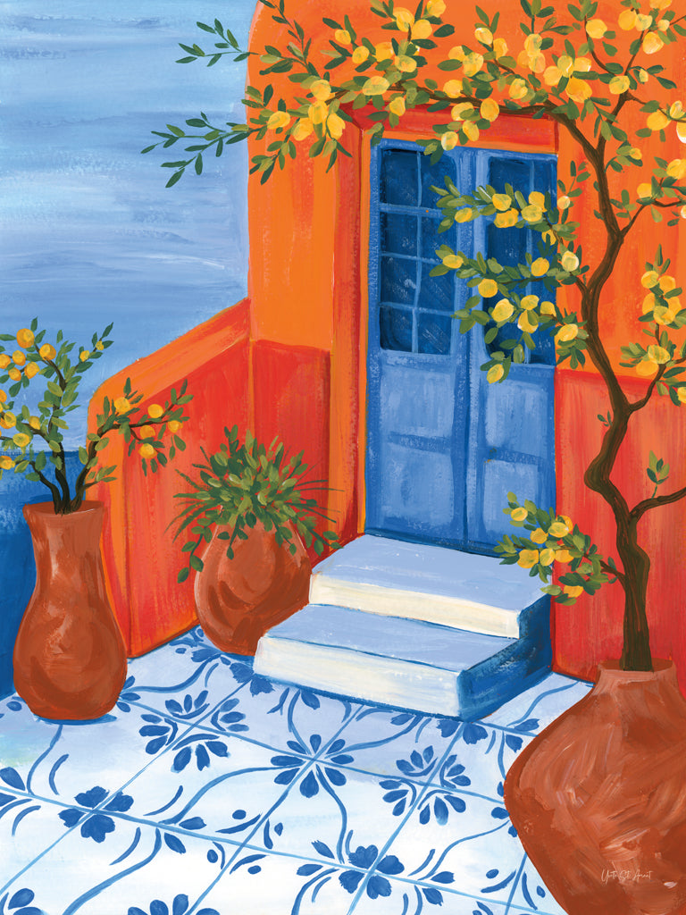 Reproduction of Santorini Escape I by Yvette St. Amant - Wall Decor Art