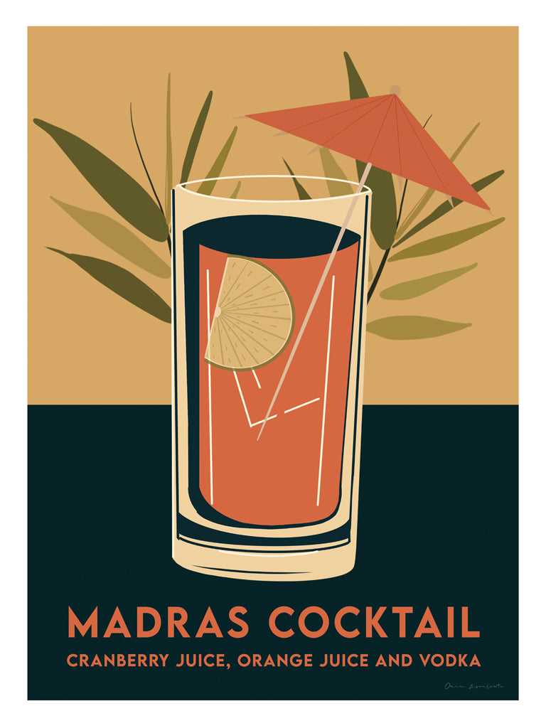 Reproduction of Retro Summer Cocktails I by Omar Escalante - Wall Decor Art