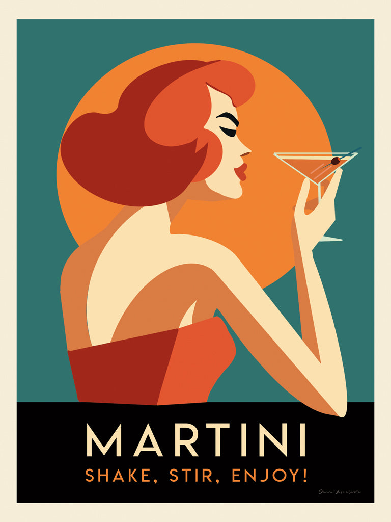 Reproduction of Retro City Cocktails I by Omar Escalante - Wall Decor Art