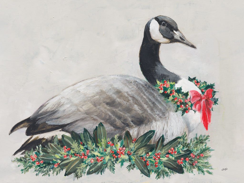 Reproduction of Christmas Goose by Julia Purinton - Wall Decor Art