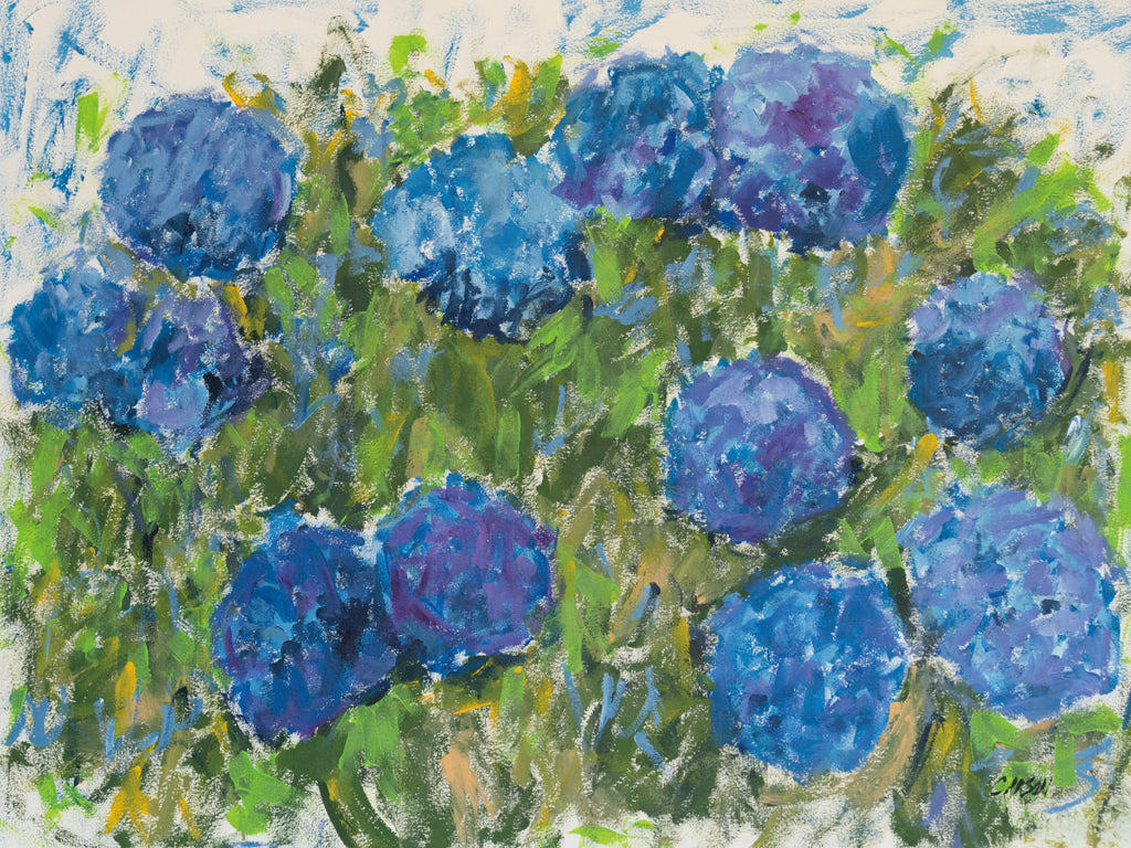 Reproduction of Summer Hydrangeas by Carson Overstreet - Wall Decor Art