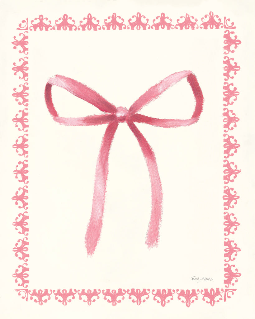 Reproduction of Emilys Bows Pink II by Emily Adams - Wall Decor Art