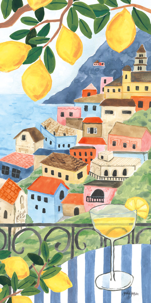 Reproduction of Mediterranean View I Panel by Jenaya Jackson - Wall Decor Art