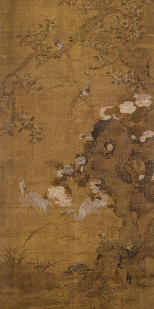 Reproduction of Asian Birds with Flowering Trees by Wild Apple Portfolio - Wall Decor Art