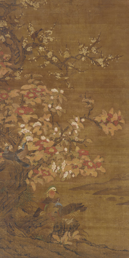 Reproduction of Plum Blossoms with Ducks by Wild Apple Portfolio - Wall Decor Art