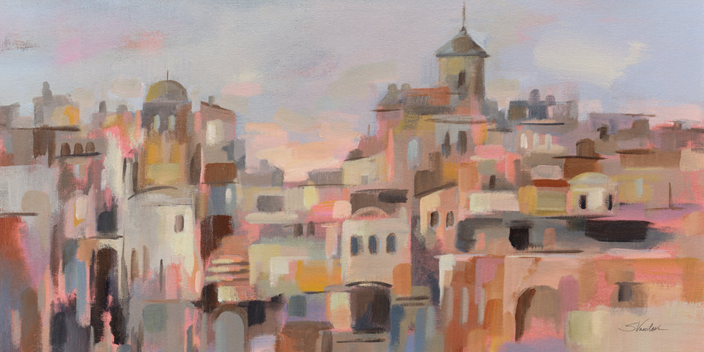 Reproduction of Village at Dawn by Silvia Vassileva - Wall Decor Art