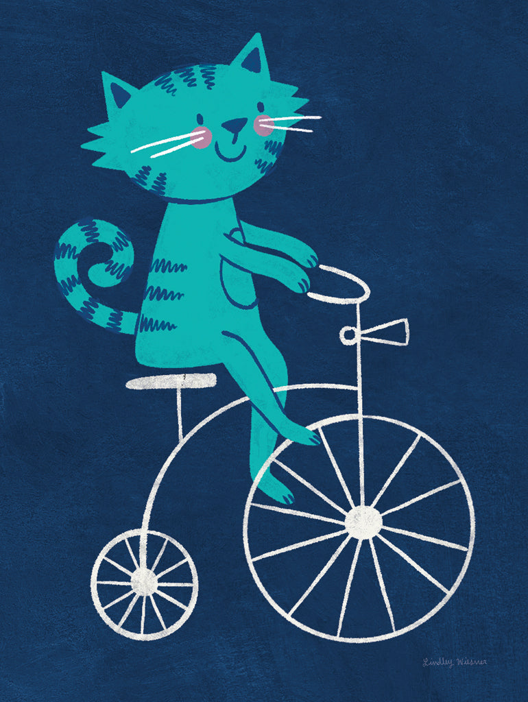 Reproduction of Kitty Cruisers I by Lindley Wiesner - Wall Decor Art