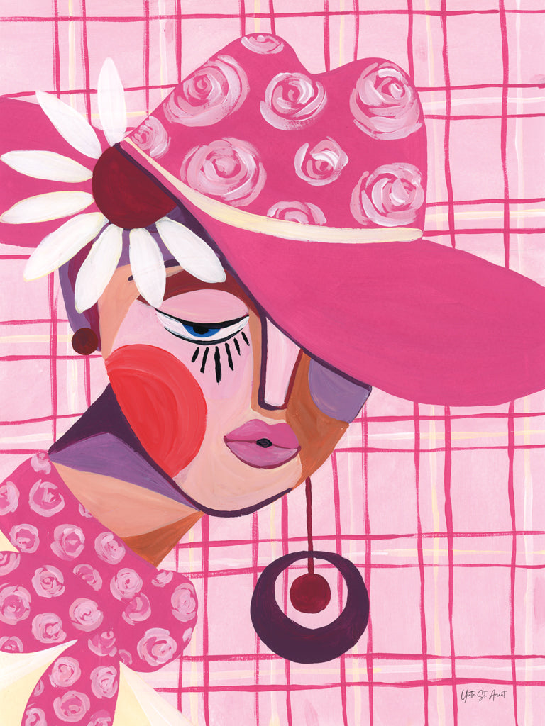 Reproduction of Pink Cowgirl by Yvette St. Amant - Wall Decor Art