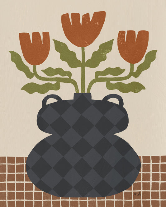 Reproduction of Folk Floral I by Moira Hershey - Wall Decor Art